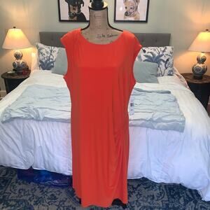 NWT Ralph Lauren Red Sheath Dress Jersey event party plus size 20W